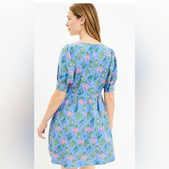 LOFT UNECK FLORAL DRESS - Picture 4 of 4